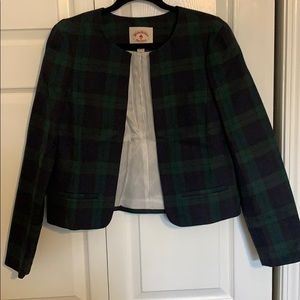 Brooks Brothers Blackwatch Tartan Cropped Blazer
